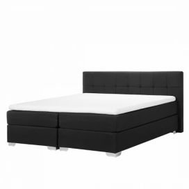 Černá čalouněná kontinentální postel 180x200 cm ADMIRAL