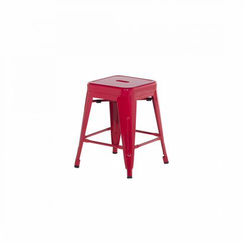 Červená barová stolička 46 cm - CABRILLO - Beliani.cz