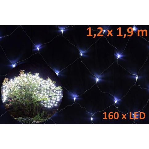 OEM D00579 Vánoční světelný závěs s LED diodami - 1,2 x 1,9 m, studená bílá - T-zboží.cz