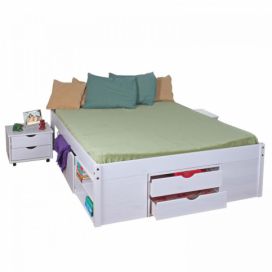 Idea Dvoulůžková postel KLASA 160x200 - bílá