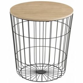 Designovynabytek.cz: Odkládací stolek Rufus 43 cm, dřevo/kov, černá SCHDN0000075268S SCANDI+