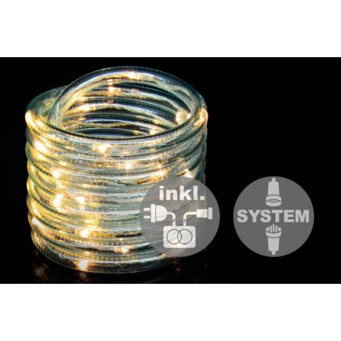 OEM D02189 diLED světelný kabel - 40 LED teple bílá + napájení - T-zboží.cz
