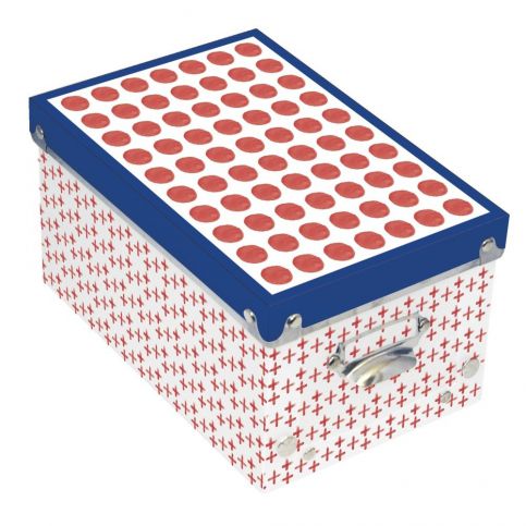 Modročervený úložný box Incidence Nautic Mix, 23,5 x 15,6 cm - Bonami.cz