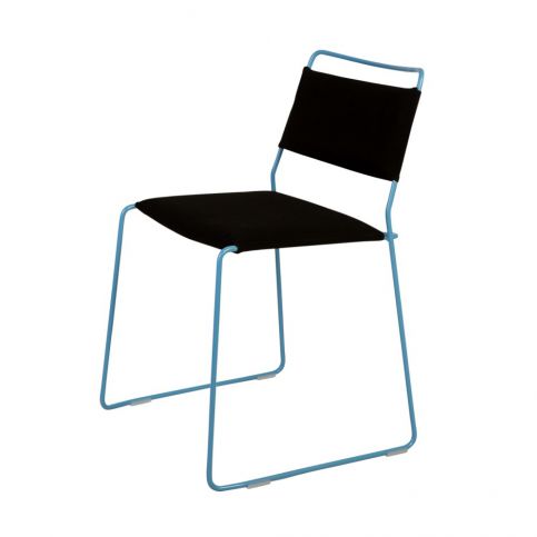 Černá židle s modrou konstrukcí OK Design One Wire - Bonami.cz