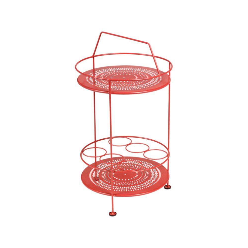 Červený zahradní barový stolek Fermob Montmartre, ⌀ 40 cm - Bonami.cz
