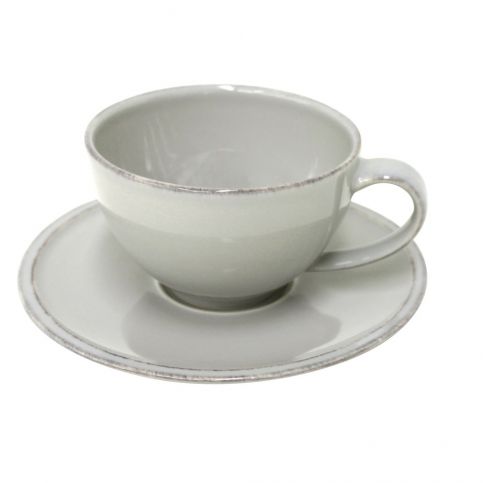 Šedý kameninový šálek na čaj s podšálkem Costa Nova Friso, 260 ml - Bonami.cz