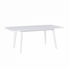 Rozkládací jídelní stůl 150/195 x 90 cm bílý SANFORD