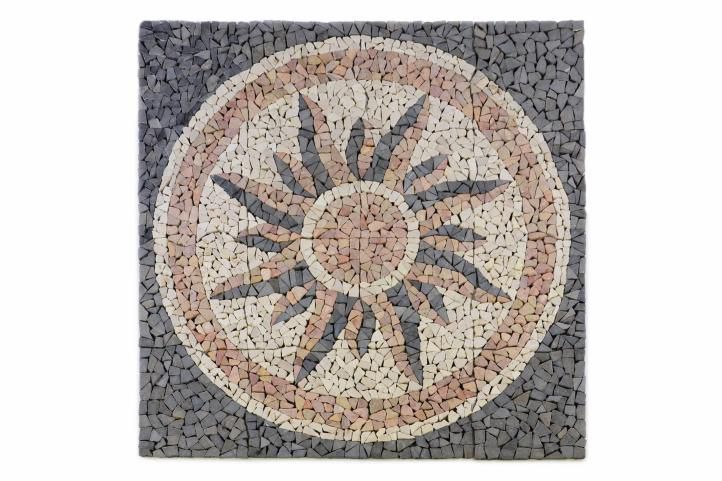 Divero Garth Mramorová mozaika - motiv slunce 120x120 cm - Kokiskashop.cz