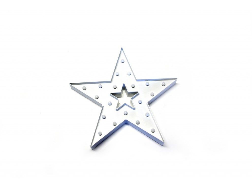 Hvězda s LED světlem 38x38cm - Home-point.cz