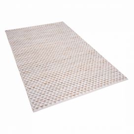 Béžový geometrický koberec 140x200 cm TUNCELI