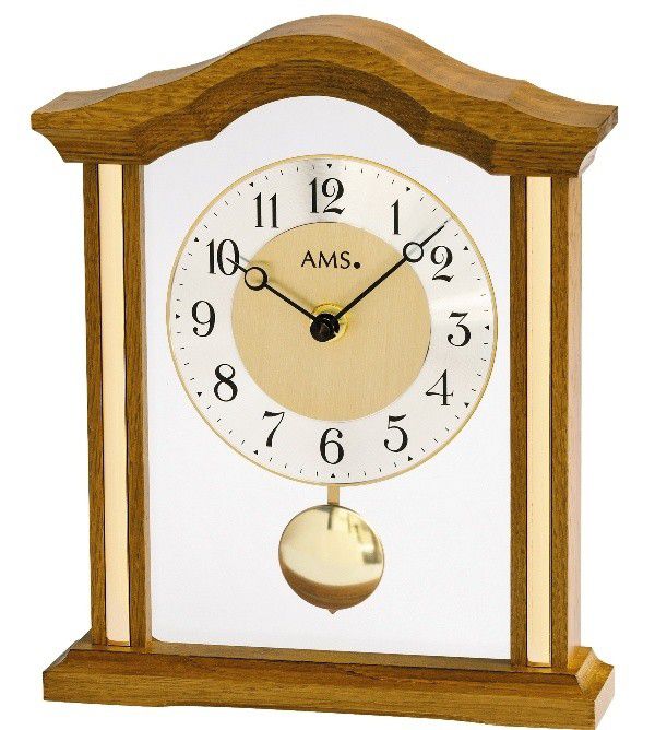 Luxusní dřevěné stolní hodiny 1174/4 AMS 23cm - FORLIVING