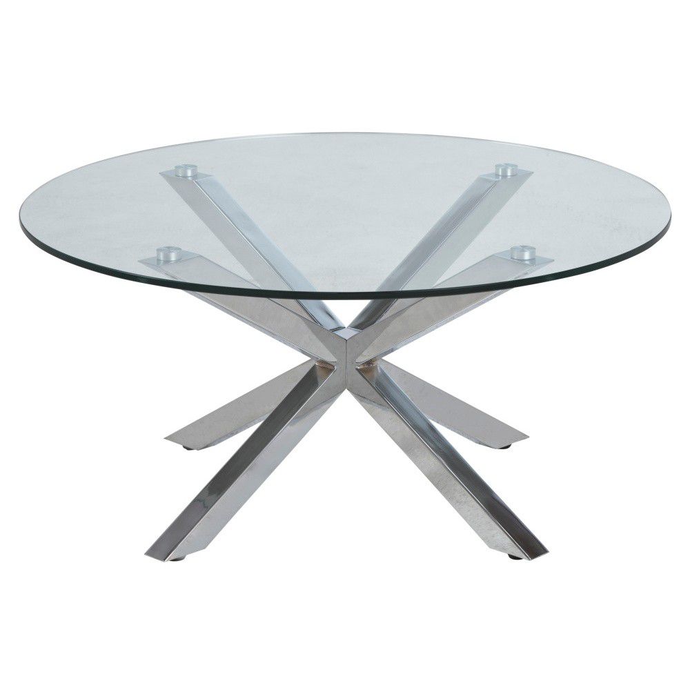 Kulatý konferenční stolek ve stříbrné barvě ø 82 cm Heaven - Actona - Bonami.cz