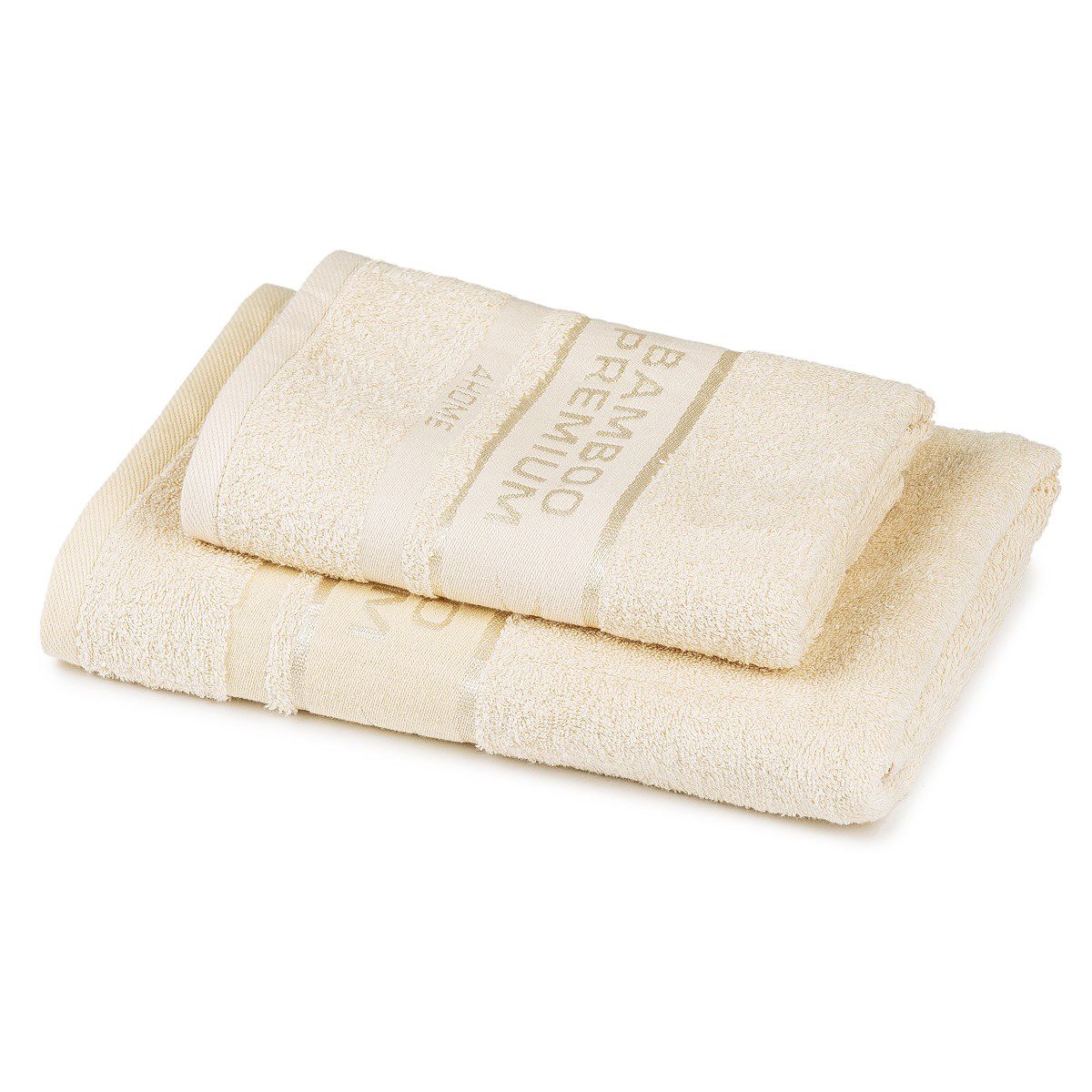 4Home Sada Bamboo Premium osuška a ručník krémová, 70 x 140 cm, 50 x 100 cm - 4home.cz