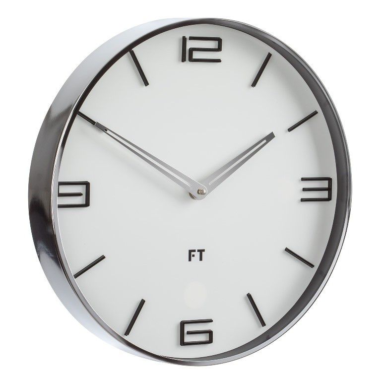 Designové nástěnné hodiny Future Time FT3010WH Flat white 30cm - alza.cz