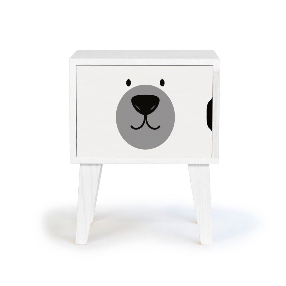 Dětský dřevěný noční stolek Little Nice Things Polar Bear - Bonami.cz