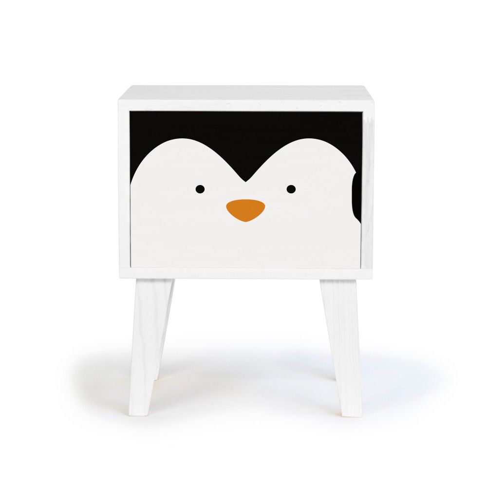 Dětský dřevěný noční stolek Little Nice Things Penguin - Bonami.cz