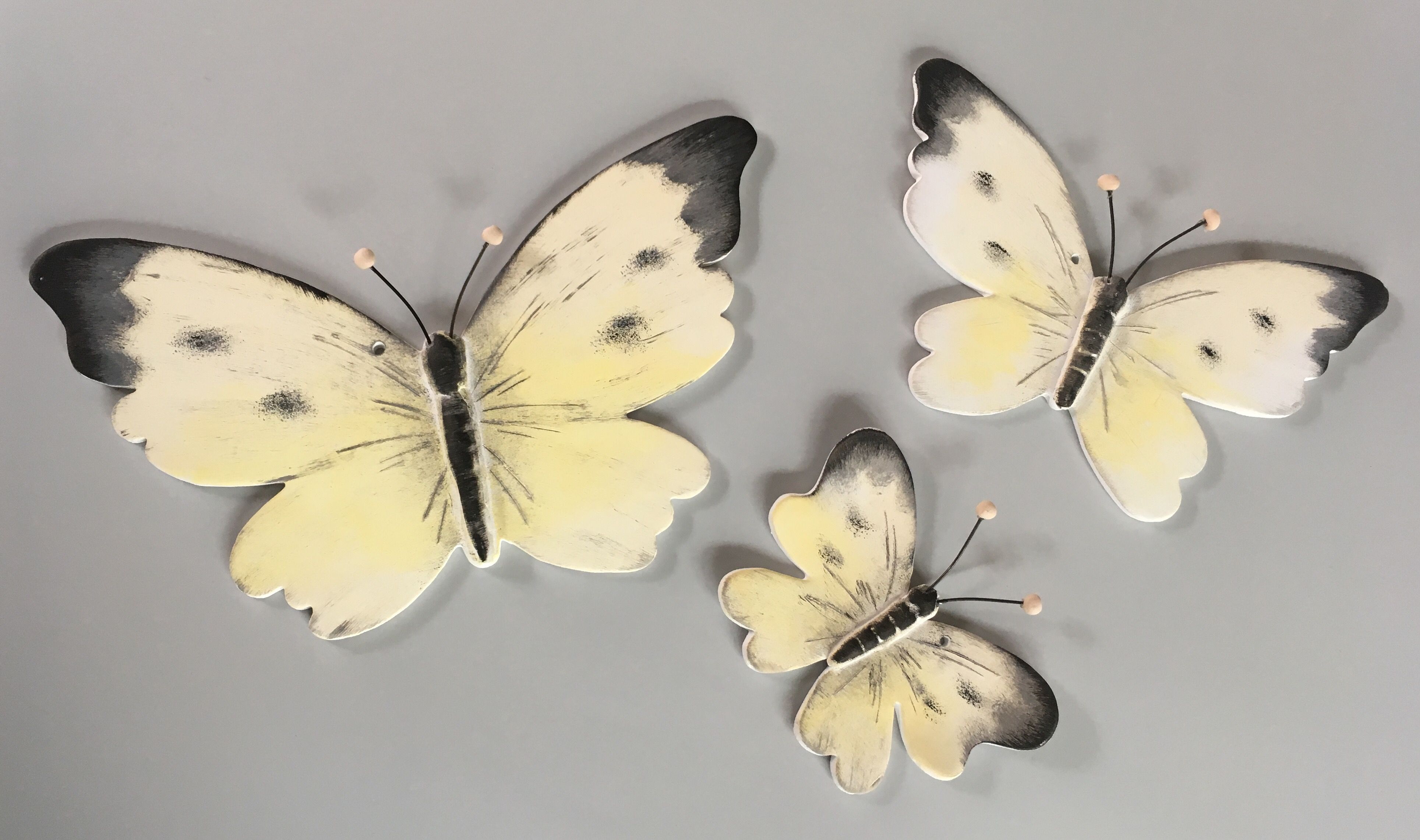 Motýl žluťásek - sada tří Keramika Andreas - Keramika Andreas
