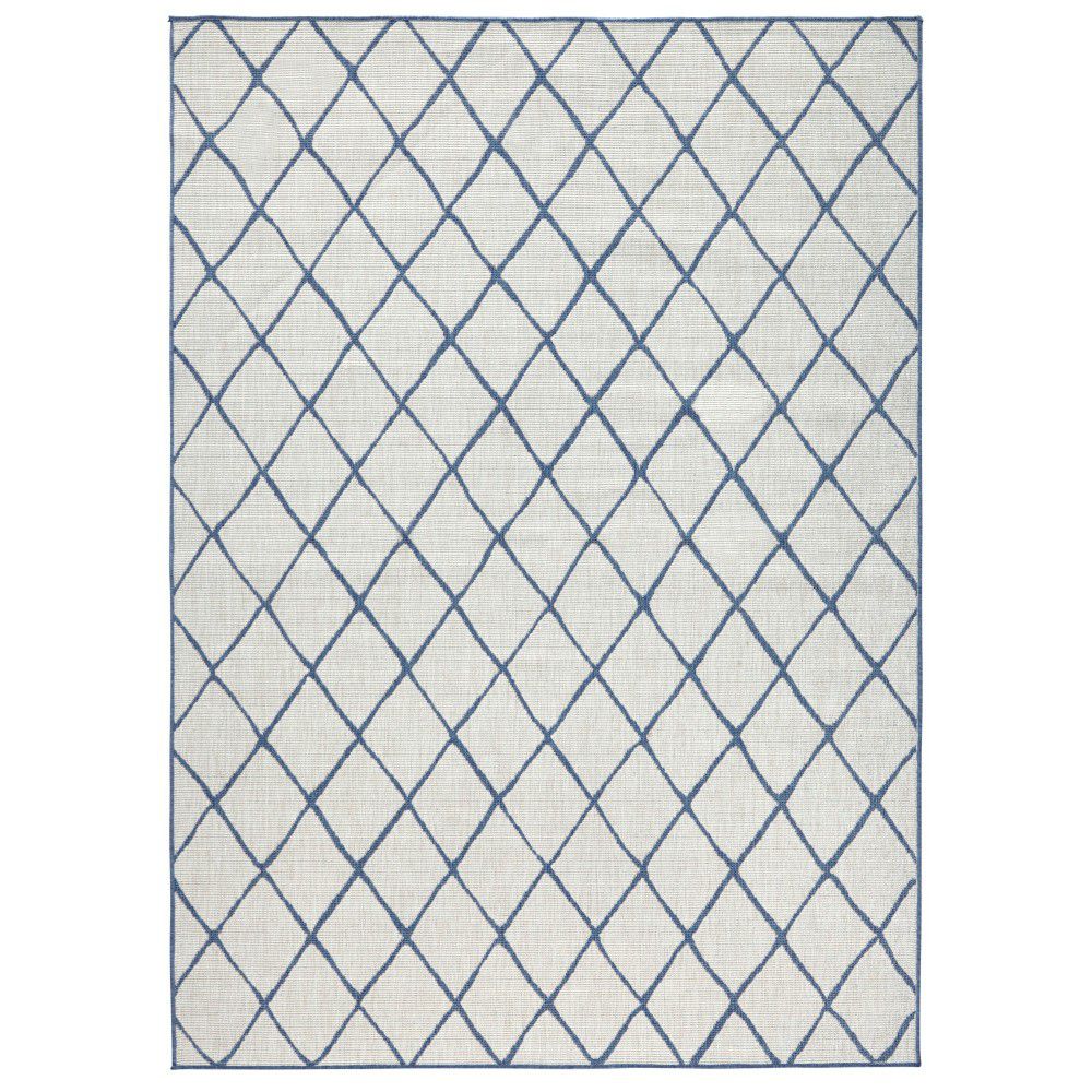 Modro-krémový venkovní koberec NORTHRUGS Malaga, 120 x 170 cm - Bonami.cz