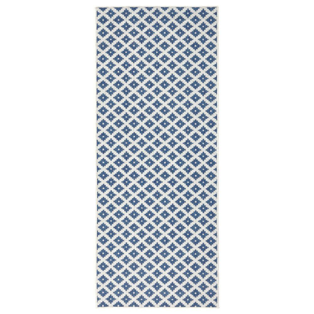 NORTHRUGS - Hanse Home koberce Kusový koberec Twin-Wendeteppiche 103128 blau creme – na ven i na doma - 80x350 cm - Bonami.cz