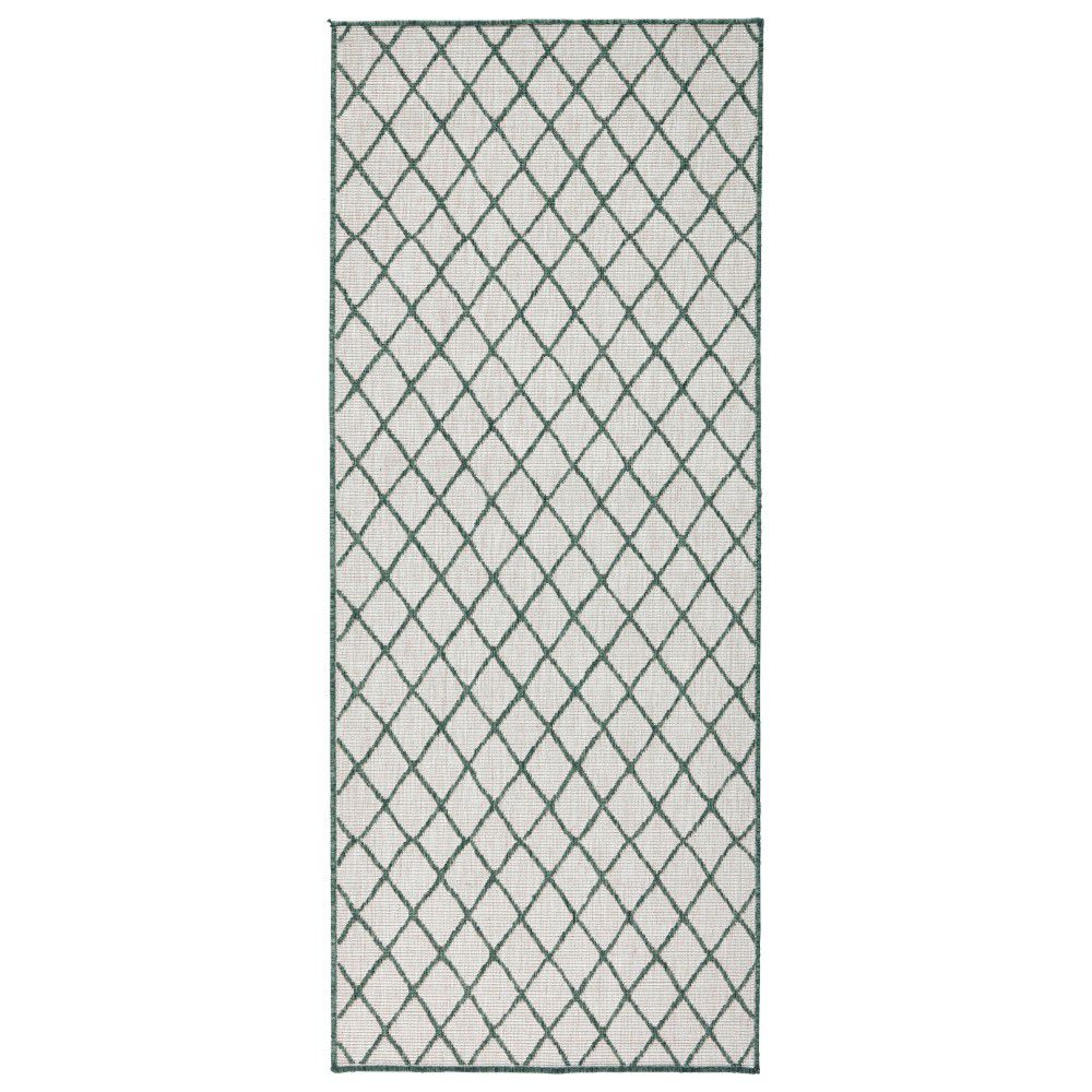 Zeleno-krémový venkovní koberec NORTHRUGS Malaga, 80 x 150 cm - Bonami.cz