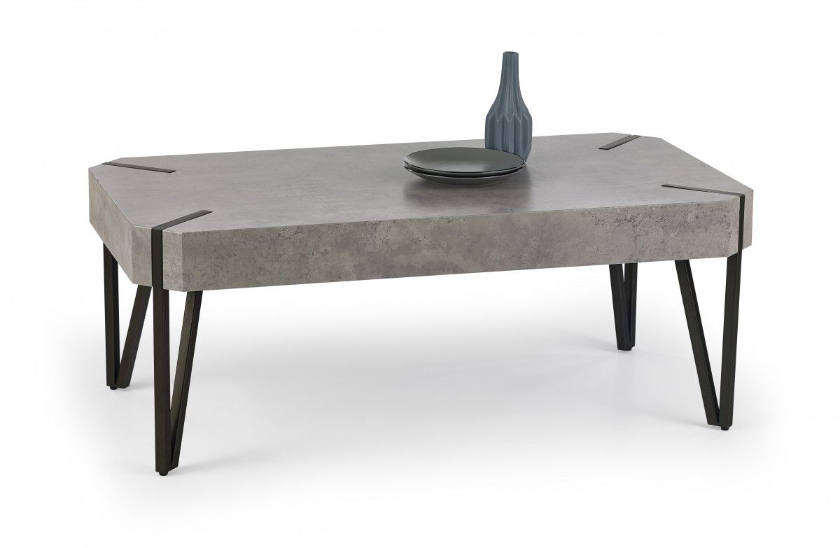 Konferenční stolek Emily, beton-černý - DEKORHOME.CZ