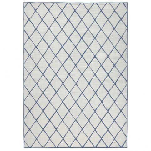 Modro-krémový venkovní koberec NORTHRUGS Malaga, 120 x 170 cm Bonami.cz