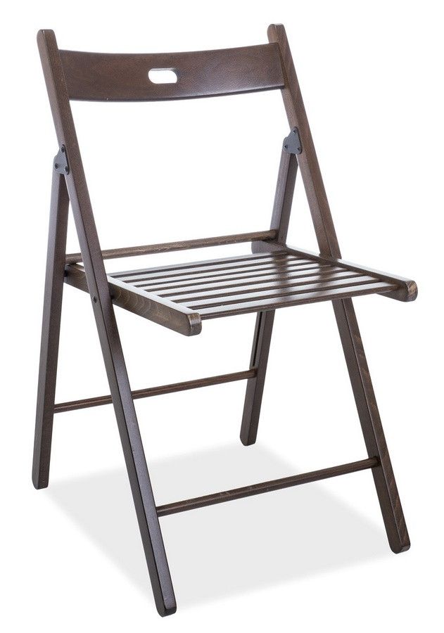Casarredo Dřevěná skládací židle SMART II tmavý ořech - ATAN Nábytek