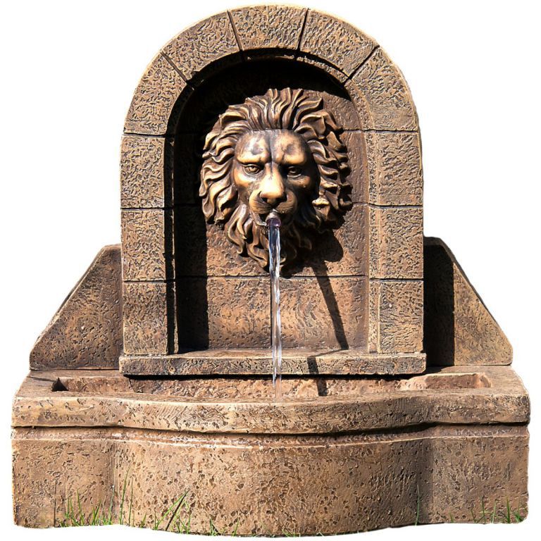 Tuin Zahradní kašna - fontána lví hlava 50 x 54 x 29 cm - Kokiskashop.cz