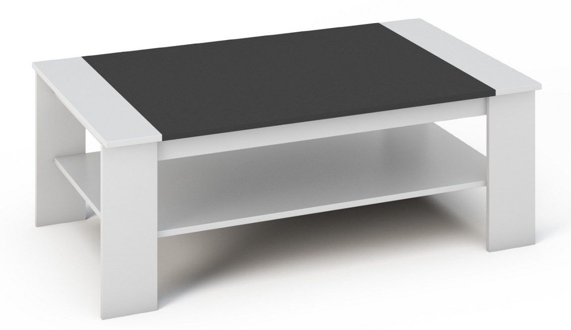 Casarredo Konferenční stolek BARI bílá/černá - ATAN Nábytek