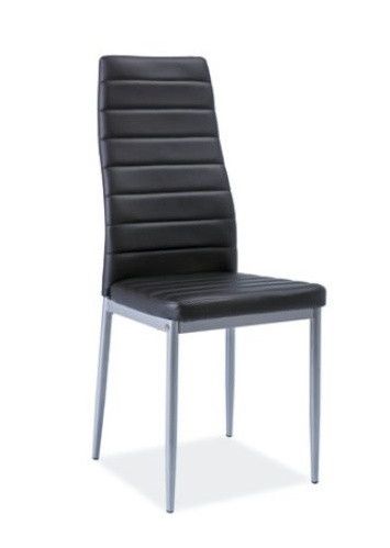 Casarredo Jídelní čalouněná židle H-261 Bis černá/alu - ATAN Nábytek