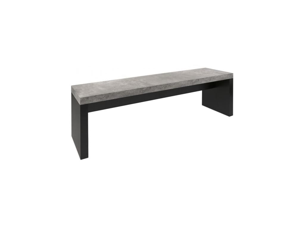 Černo-šedá lavice v betonovém dekoru TemaHome Detroit, 140 x 43 cm - Bonami.cz