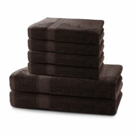 DecoKing Sada ručníků a osušek Bamby hnědá, 4 ks 50 x 100 cm, 2 ks 70 x 140 cm
