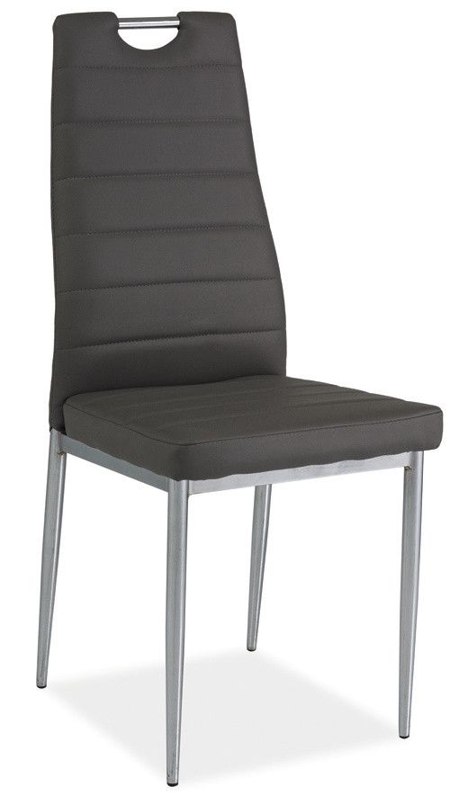 Casarredo Jídelní čalouněná židle H-260 šedá/chrom - ATAN Nábytek