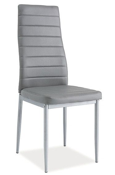 Casarredo Jídelní čalouněná židle H-261 Bis šedá/alu - ATAN Nábytek