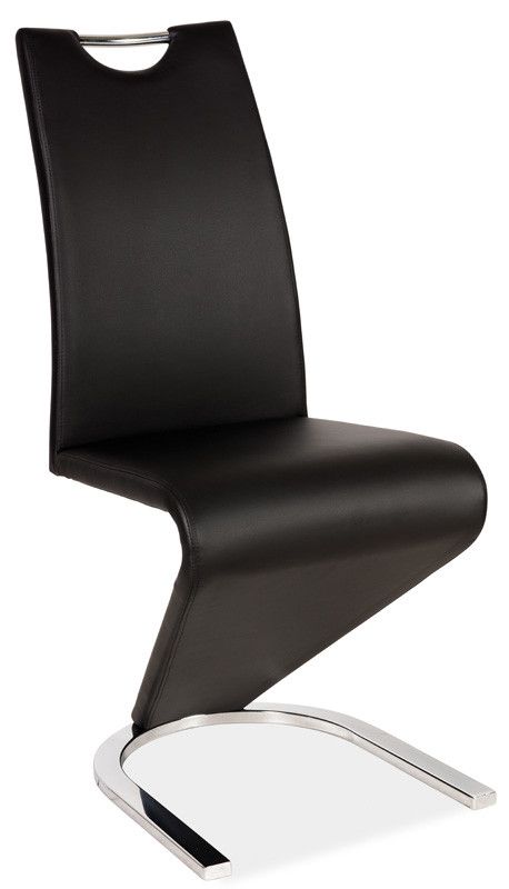Casarredo Jídelní čalouněná židle H-090 černá/chrom - ATAN Nábytek