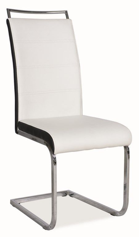 Casarredo Jídelní čalouněná židle H-441 bílá/černá - ATAN Nábytek