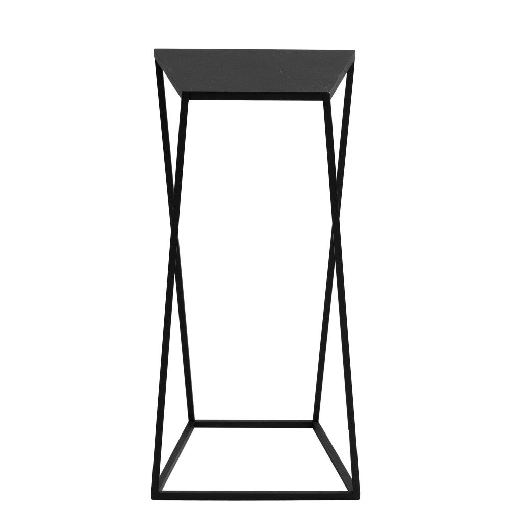 Nordic Design Černý kovový odkládací stolek Nara 30x30 cm - Designovynabytek.cz