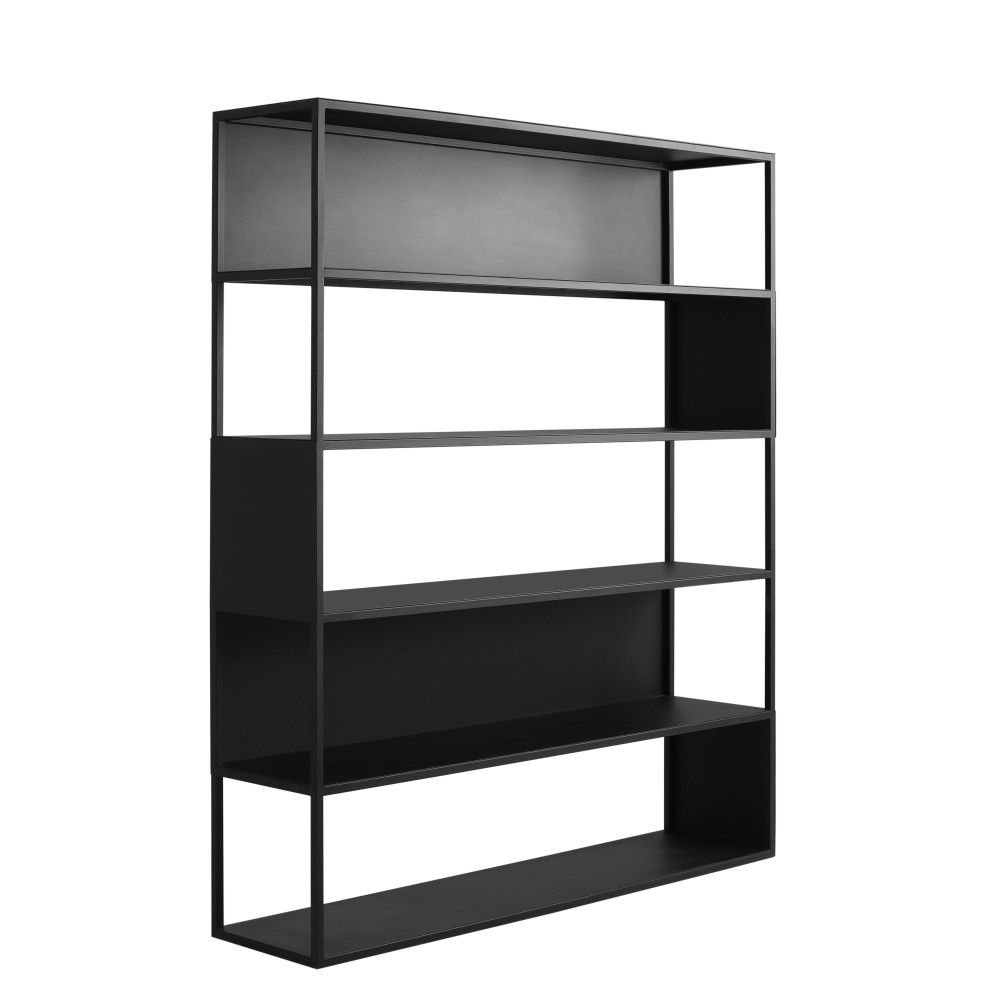 Černá kovová knihovna 150x180 cm Hyller - CustomForm - Bonami.cz