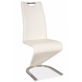 Casarredo Jídelní čalouněná židle H-090 bílá/chrom