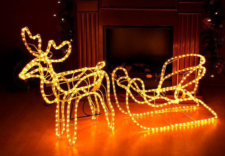 Nexos Svítící vánoční sob - LED světelná dekorace - 140 cm 336 LED - Kokiskashop.cz