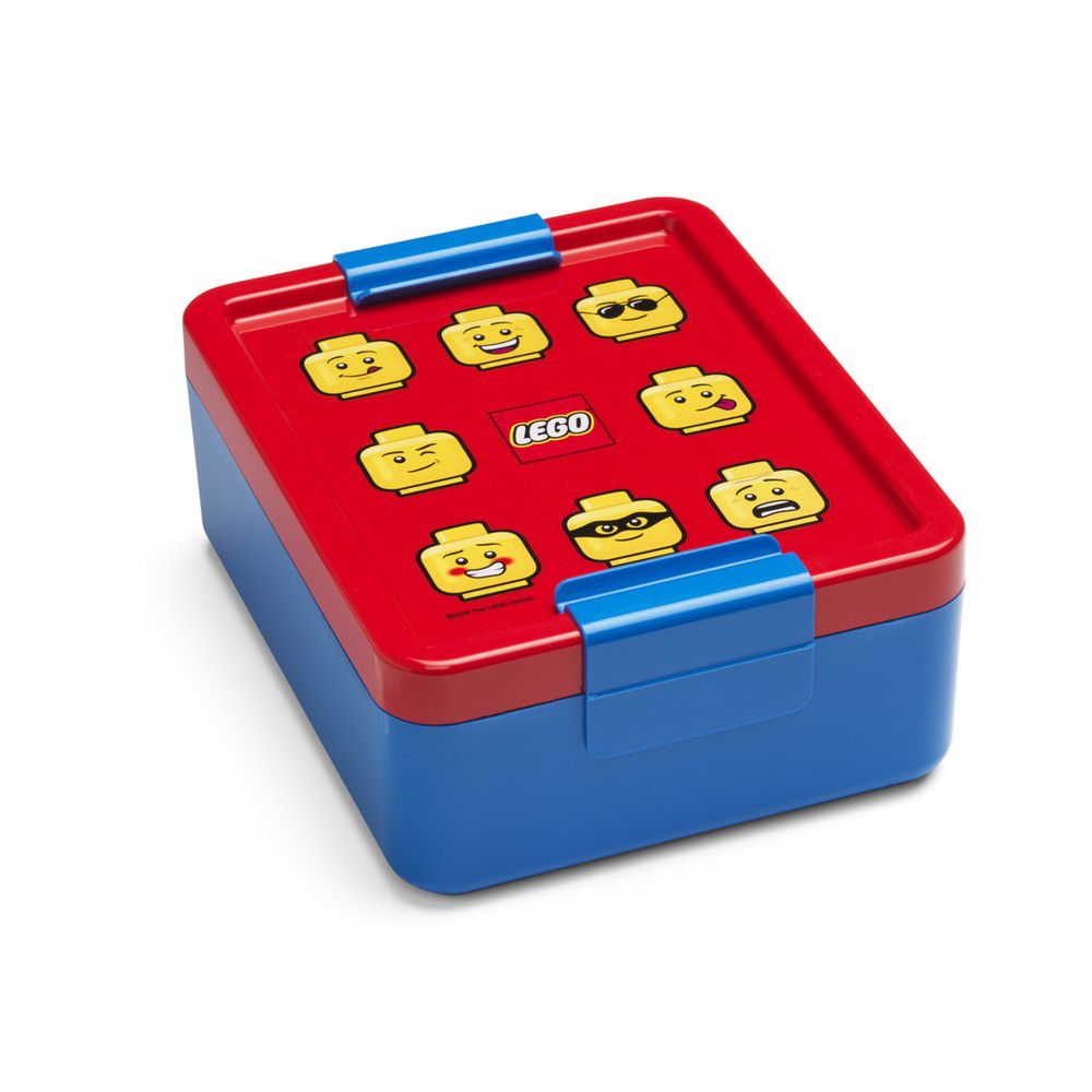Modrý box na svačinu s červeným víčkem LEGO® Iconic - Bonami.cz
