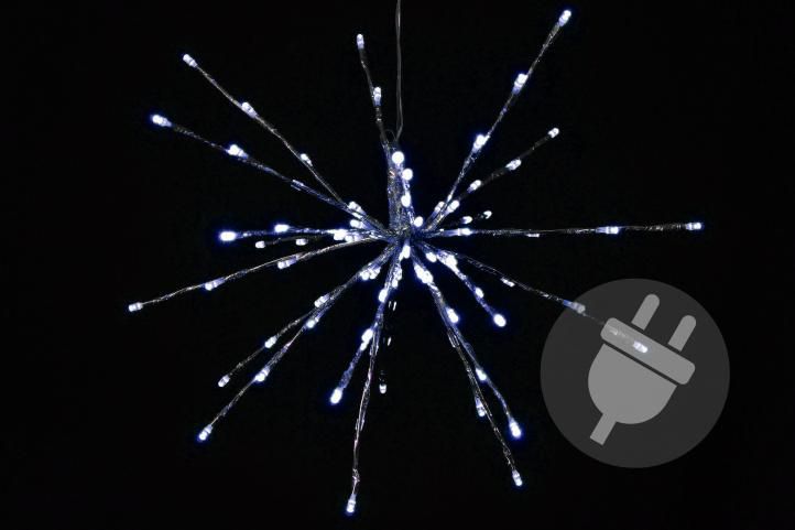 Nexos Vánoční osvětlení - meteorický déšť - studená bílá, 80 LED, 40 cm - Kokiskashop.cz