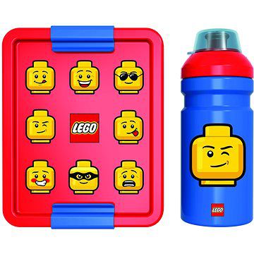Set červeno-modrého svačinového boxu a lahve na pití LEGO® Iconic - alza.cz