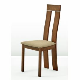 Tempo Kondela Dřevěná židle DESI - třešeň/látka hnědá
