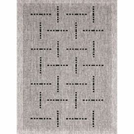 Devos koberce Kusový koberec FLOORLUX Silver/Black 20008 – na ven i na doma - 160x230 cm