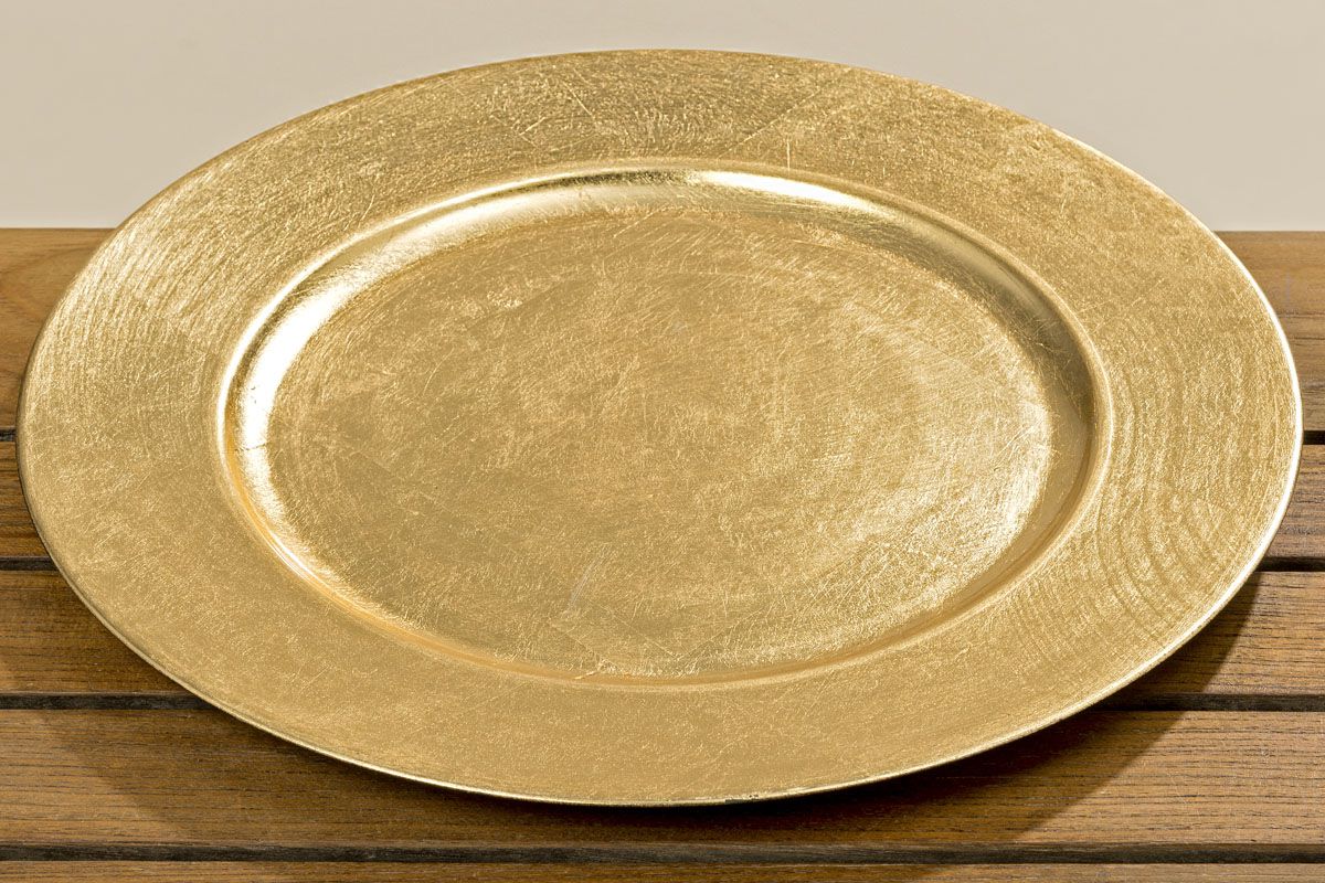 Boltze Dekorační talíř, zlatý - Velký Košík
