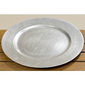 Boltze Dekorační talíř, stříbrný Velký Košík
