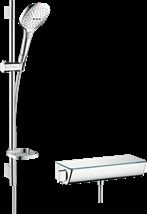 Sprchový systém Hansgrohe Raindance Select E na stěnu s termostatickou baterií bílá/chrom 27038400 - Siko - koupelny - kuchyně