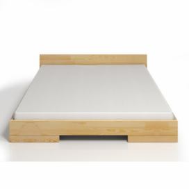 Dvoulůžková postel z borovicového dřeva v přírodní barvě 160x200 cm Spectrum – Skandica