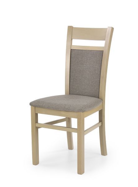Halmar Jídelní židle Gerard 2, tmavý ořech/béžová - FORLIVING